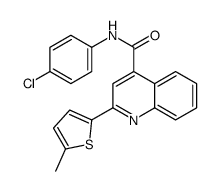 N-(4-chlorophenyl)-2-(5-methylthiophen-2-yl)quinoline-4-carboxamide结构式