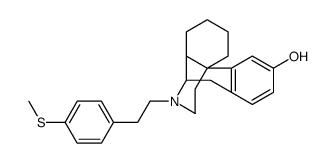 (-)-17-[p-(Methylthio)phenethyl]morphinan-3-ol结构式