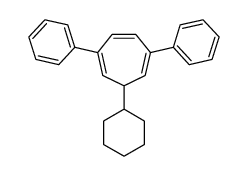 7-cyclohexyl-2,5-diphenylcyclohepta-1,3,5-triene Structure