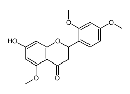 7-hydroxy-5,2',4'-trimethoxyflavanone结构式