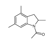 1-(2,4,6-trimethyl-2,3-dihydroindol-1-yl)ethanone结构式