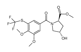 1-(3,4-dimethoxy-5-trifluoromethylthiobenzoyl)-4S-hydroxypyrrolidine-2R-carboxylic acid methyl acid Structure