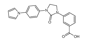 3-[2-oxo-3-(4-pyrrol-1-ylphenyl)imidazolidin-1-yl]benzoic acid Structure