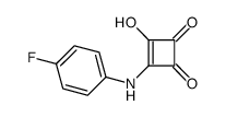 3-(4-fluoroanilino)-4-hydroxycyclobut-3-ene-1,2-dione结构式