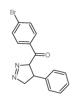 (4-bromophenyl)-(4-phenyl-4,5-dihydro-3H-pyrazol-3-yl)methanone structure