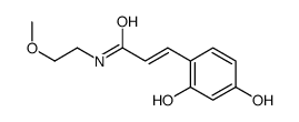 3-(2,4-dihydroxyphenyl)-N-(2-methoxyethyl)prop-2-enamide结构式