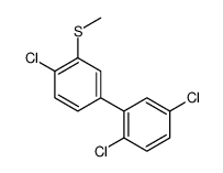 1,4-dichloro-2-(4-chloro-3-methylsulfanylphenyl)benzene结构式