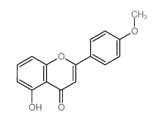 5-Hydroxy-2-(4-methoxyphenyl)-4H-chromen-4-one结构式