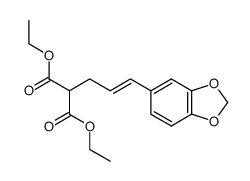 Ethyl 2-carbethoxy-5-(3',4'-methylendioxyphenyl)pent-4-enoate结构式