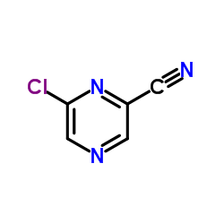 6-氯吡嗪-2-甲腈结构式