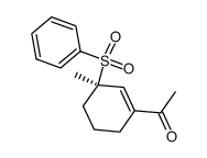 (R)-1-(3-methyl-3-(phenylsulfonyl)cyclohex-1-en-1-yl)ethanone结构式