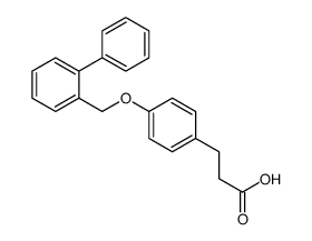 3-[4-[(2-phenylphenyl)methoxy]phenyl]propanoic acid结构式