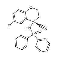(S)-N-(4-cyano-6-fluorochroman-4-yl)-P,P-diphenylphosphinic amide Structure