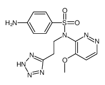 4-amino-N-(4-methoxypyridazin-3-yl)-N-[2-(2H-tetrazol-5-yl)ethyl]benzenesulfonamide结构式