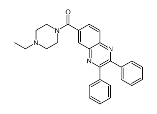 (2,3-diphenylquinoxalin-6-yl)-(4-ethylpiperazin-1-yl)methanone结构式
