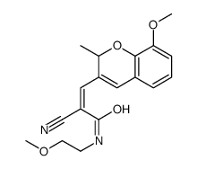 2-cyano-N-(2-methoxyethyl)-3-(8-methoxy-2-methyl-2H-chromen-3-yl)prop-2-enamide结构式