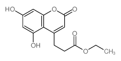 2H-1-Benzopyran-4-propanoicacid, 5,7-dihydroxy-2-oxo-, ethyl ester picture