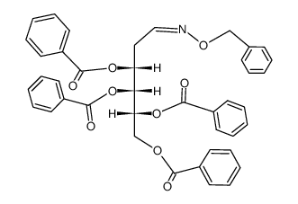 3-O,4-O,5-O,6-O-Tetrabenzoyl-2-deoxy-D-lyxo-hexose O-benzyl oxime structure