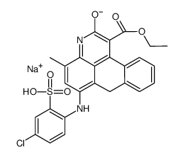 6-[[4-Chloro-2-(sodiooxysulfonyl)phenyl]amino]-2,7-dihydro-4-methyl-2-oxo-3H-dibenz[f,ij]isoquinoline-1-carboxylic acid ethyl ester结构式