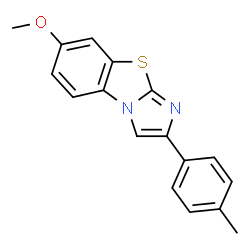 7-METHOXY-2-(4-METHYLPHENYL)IMIDAZO[2,1-B]BENZOTHIAZOLE structure