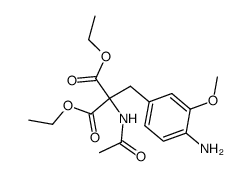 Diethyl 1-Acetamido-2-(3-methoxy-4-aminophenyl)-1,1-ethanedicarboxylate Structure
