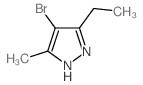 4-bromo-3-ethyl-5-methyl-1H-pyrazole(SALTDATA: FREE)结构式