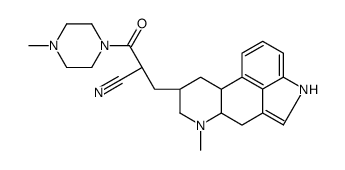 Ergoline-8-beta-propionitrile, 6-methyl-alpha-(4-methyl-1-piperazinylc arbonyl)- Structure