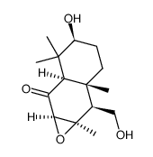 (1aR,2aS)-2a,3,4,5,6,6a,7,7a-Octahydro-4β-hydroxy-7β-hydroxymethyl-3,3,6aβ,7aα-tetramethylnaphth[2,3-b]oxiren-2(1aH)-one structure