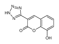 2H-1-Benzopyran-2-one, 8-hydroxy-3-(1H-tetrazol-5-yl)-结构式