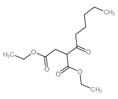 Butanedioic acid, 2-(1-oxohexyl)-, 1,4-diethyl ester Structure