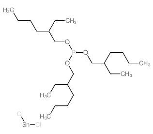 dichlorotin; tris(2-ethylhexoxy)phosphane structure