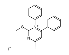 4-methyl-2-methylthio-1,6-diphenyl-1,2-dihydropyrimidinium结构式