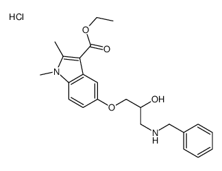 benzyl-[3-(3-ethoxycarbonyl-1,2-dimethylindol-5-yl)oxy-2-hydroxypropyl]azanium,chloride Structure