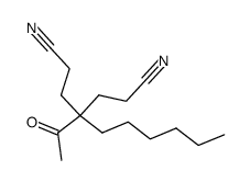 4-acetyl-4-hexylheptanedinitrile Structure