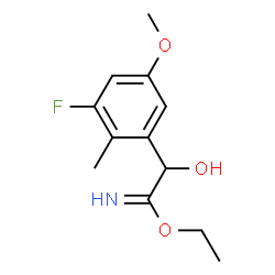 Benzeneethanimidic acid,3-fluoro--alpha--hydroxy-5-methoxy-2-methyl-,ethyl ester (9CI) structure