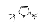 2,3-dihydro-2-methyl-1,3-bis(trimethylsilyl)-1H-1,3,2-diazaborole结构式