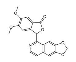 5,6-dimethoxy-3-(6,7-methylenedioxyisoquinolin-1-yl)isobenzofuran-1(3H)-one Structure
