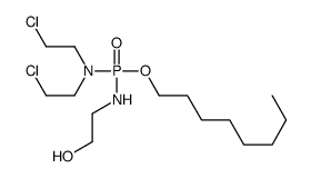 2-[[bis(2-chloroethyl)amino-octoxyphosphoryl]amino]ethanol结构式