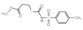 methyl 3-[(4-methylphenyl)sulfonylcarbamoylsulfanyl]propanoate Structure