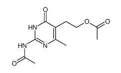 2-[5-(2-acetylamino-3,4-dihydro-6-methyl-4-oxopyrimidinyl)]ethyl acetate结构式