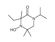 3-ethyl-4-hydroxy-3,5,5-trimethyl-1-propan-2-ylpiperazin-2-one结构式