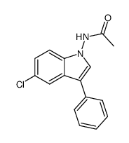 N-(5-chloro-3-phenyl-1H-indol-1-yl)acetamide Structure