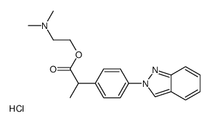 2-(dimethylamino)ethyl 2-(4-indazol-2-ylphenyl)propanoate,hydrochloride Structure