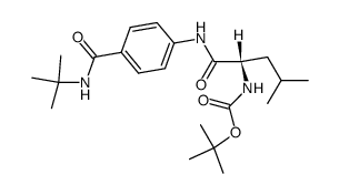 [(S)-1-(4-tert-Butylcarbamoyl-phenylcarbamoyl)-3-methyl-butyl]-carbamic acid tert-butyl ester Structure