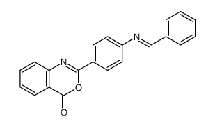 2-[p-(Benzylideneamino)phenyl]-3,1-benzoxazin-4-one Structure