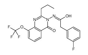 2-(3-fluorophenyl)-N-[4-oxo-2-propyl-8-(trifluoromethoxy)quinazolin-3-yl]acetamide Structure