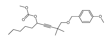 5-methoxycarbonyloxy-1-(4-methoxybenzyloxy)-2,2-dimethyl-3-decyne结构式