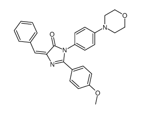 (5Z)-5-benzylidene-2-(4-methoxyphenyl)-3-(4-morpholin-4-ylphenyl)imidazol-4-one Structure