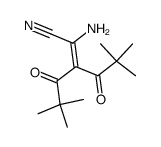 2,2,6,6-tetramethyl-4-(1-amino-1-cyano)methyliden-3,5-heptanedione结构式