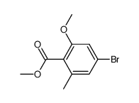 4-bromo-2-methoxy-6-methyl benzoic acid methyl ester structure